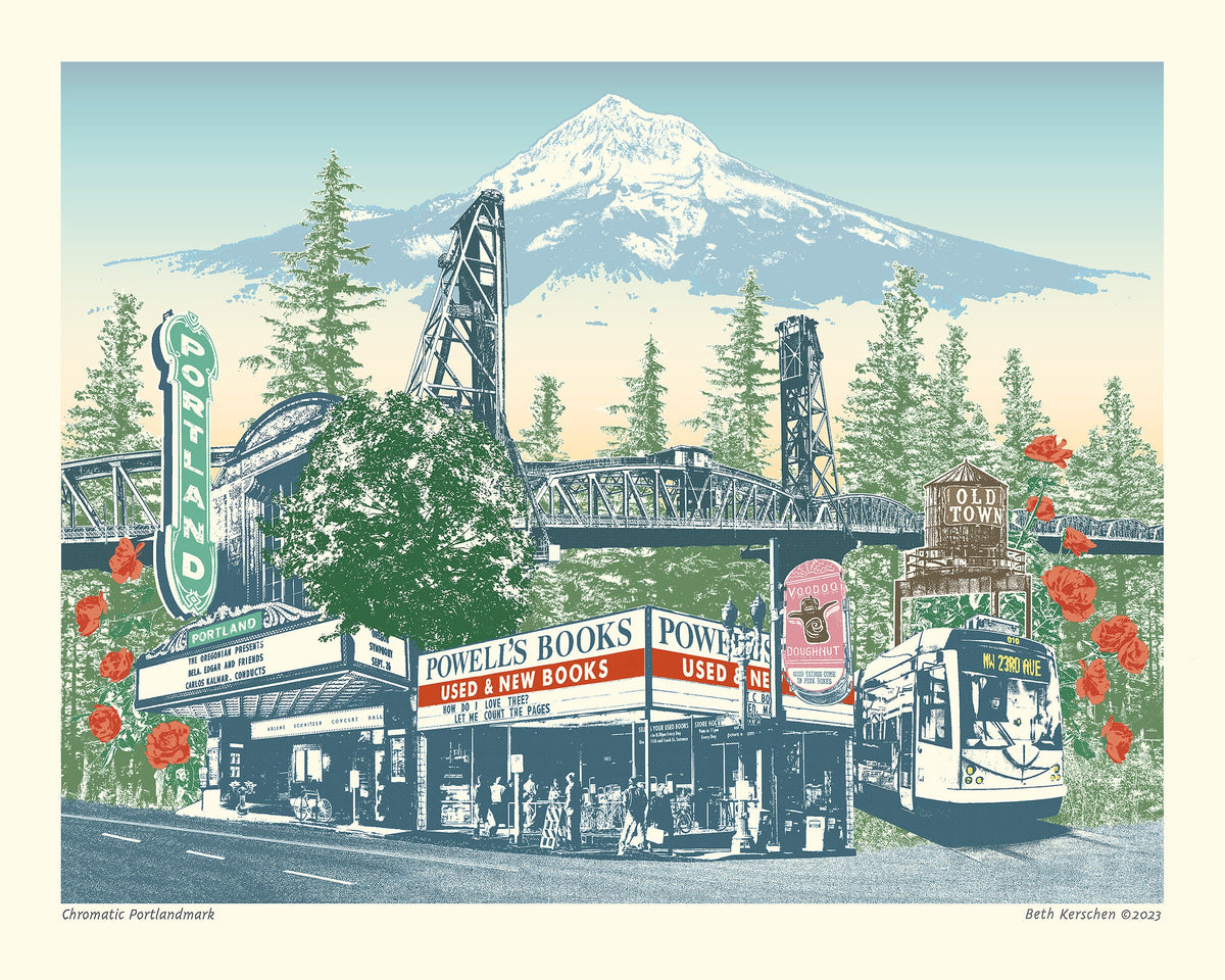 Portland, Oregon Art Print & Canvas Wrap – Chromatic