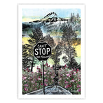 Take In Mountain Air – (Can't Stop this Feeling) – Mt. Hood National Park – Postcard – Set of 4 of Same Design – Or Choose Custom Mixed Set