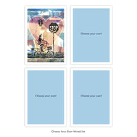 Directions to Love – (Stop for Love) – Postcard – Set of 4 of Same Design – Or Choose Custom Mixed Set