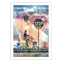 Directions to Love – (Stop for Love) – Postcard – Set of 4 of Same Design – Or Choose Custom Mixed Set