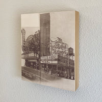 Portland Icons - 8x10 Etching on Wood Panel