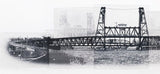 Portland Fine Art -- Traveling the Steel Bridge -- Original Art Print -- Photographic Etching -- Photography -- Oregon