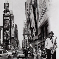 New York City Art -- Walking Through Times Square -- Original Art Print -- Photographic Etching -- Photography -- NYC