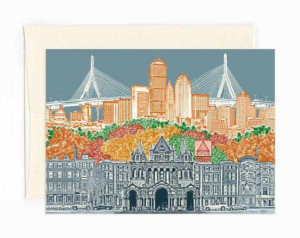 ON SALE! -- Boston, Massachusetts Notecard -- folded Greeting Card -- full color -- Single or Set of 6