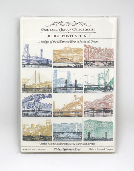 NEW!! - Bridges of Portland, Oregon - Postcard Series - Set of 12 Cards - COLOR