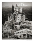 Portland Archival Pigment Print -- Eastside Portland Landmarks -- Photomontage -- Limited Edition Fine Art Print -- Photo Collage
