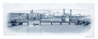 Portland Archival Pigment Print -- Crossing the Willamette -- Photomontage -- Limited Edition Fine Art Print -- Photo Collage