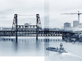 Portland Archival Pigment Print - A Bridge with a View -- Photomontage -- Limited Edition Fine Art Print -- Photo Collage