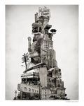 Portland Archival Pigment Print -- Tower of Portland -- Photomontage -- Limited Edition Fine Art Print -- Photo Collage