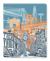 Brooklyn Art Print & Canvas Wrap – Brooklyn New York Skyline – Blue Skies