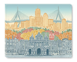 Boston Art Print and Canvas Wrap – Boston in Autumn – Blue Skies - Massachusetts