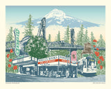 Portland, Oregon Art Print & Canvas Wrap – Chromatic Portlandmark - Vintage Vibe