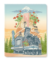 Portland, Oregon Art Print & Canvas Wrap – The Rose City Column - Vintage Vibe