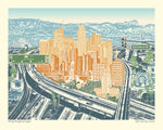 Driving through Los Angeles Art Print & Canvas Wrap – LA, California - The City of Angels - Vintage Vibe